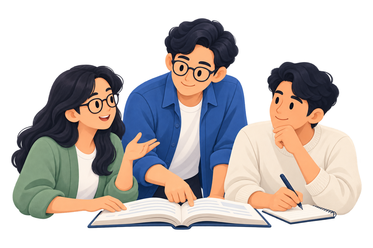 People sharing knowledge and learning together