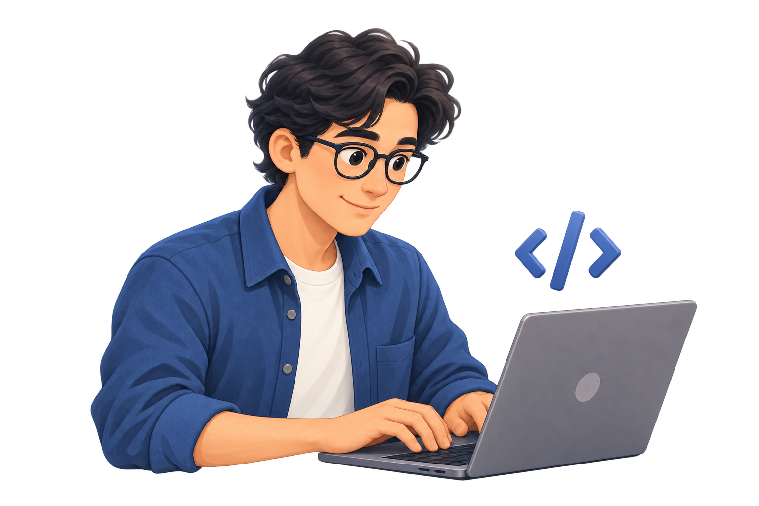 A developer writing code